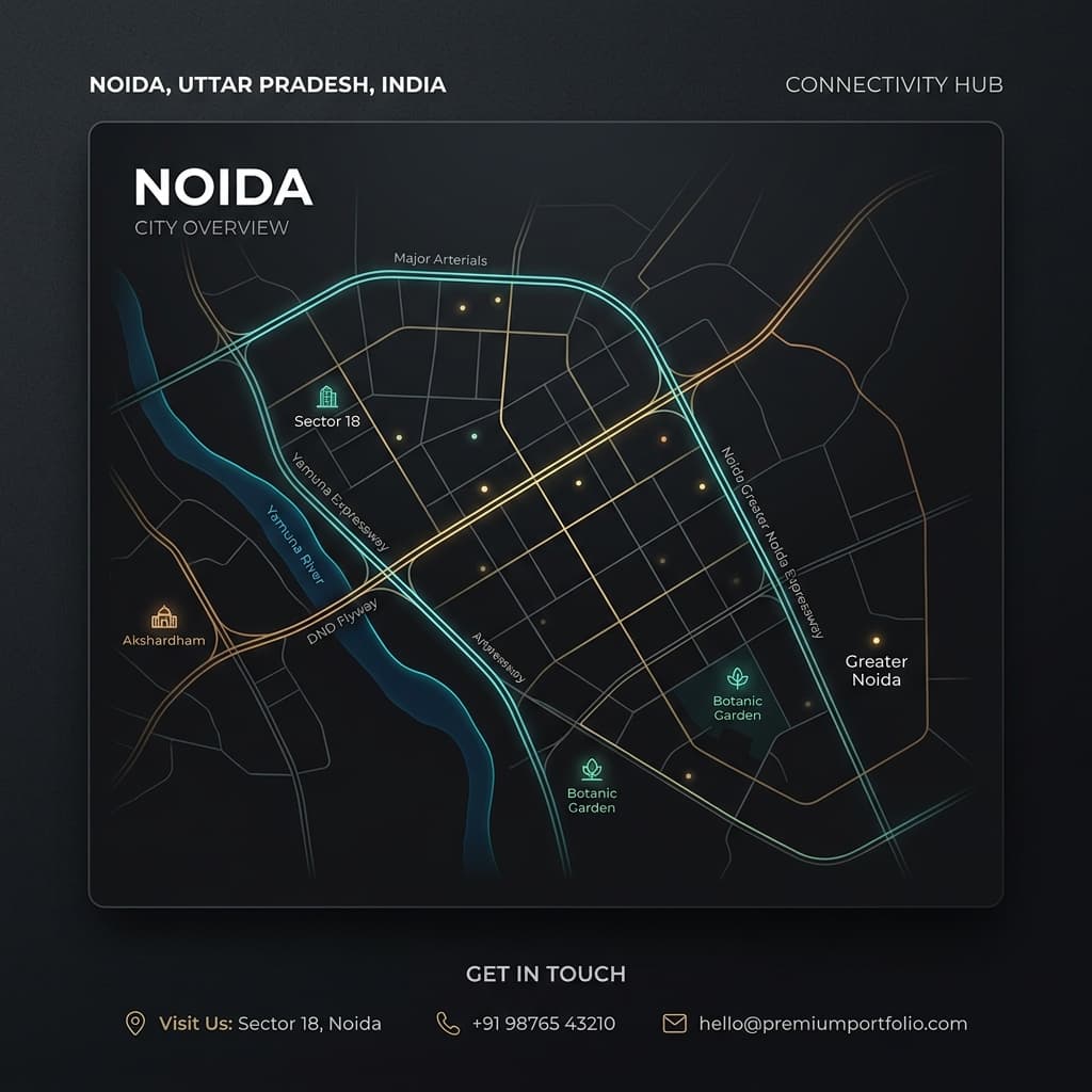 Location map of Noida, India